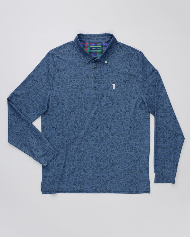 Caddy Quotes Men's Long Sleeve Polo