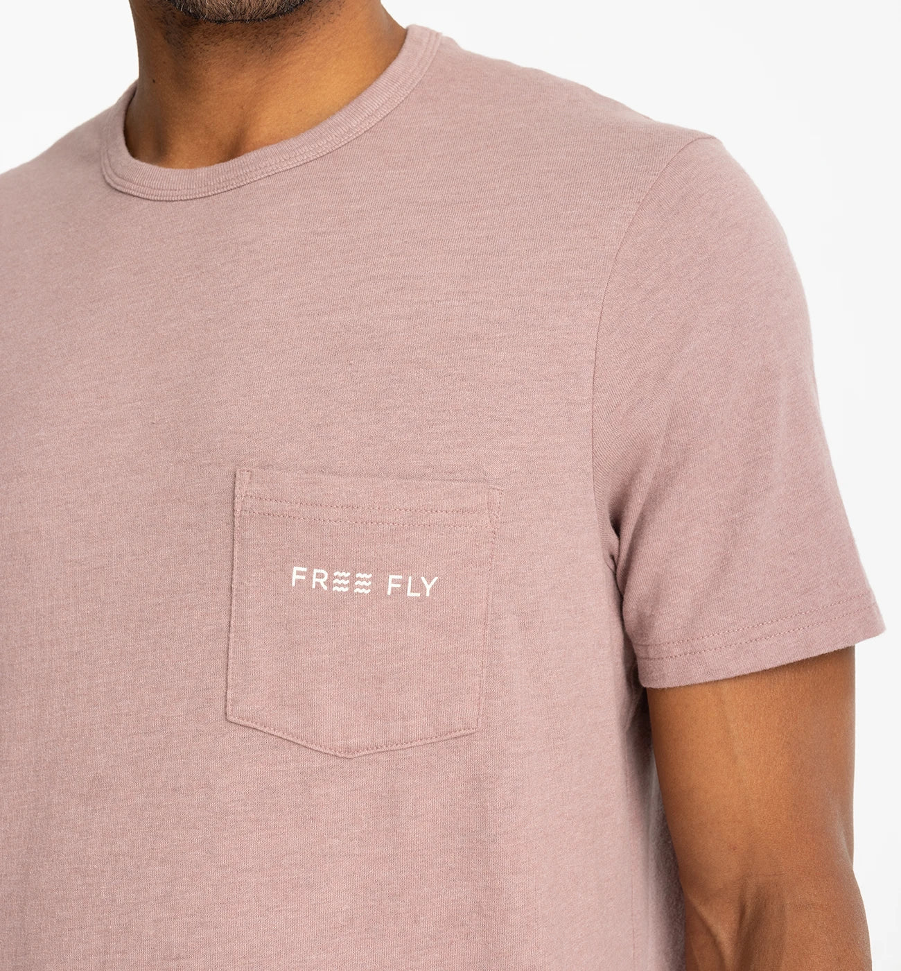 Free Fly Channel Markers Pocket Tee - Heather Fig