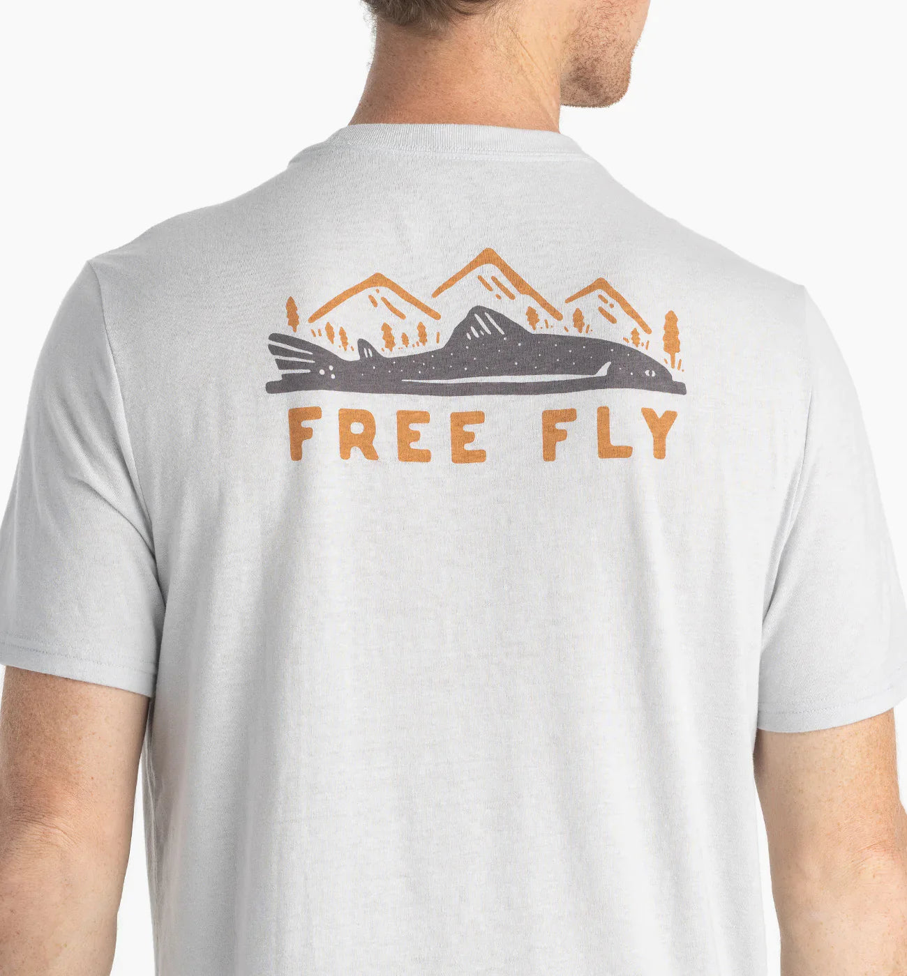 Free Fly Destination Angler Tee - Heather Aspen Grey