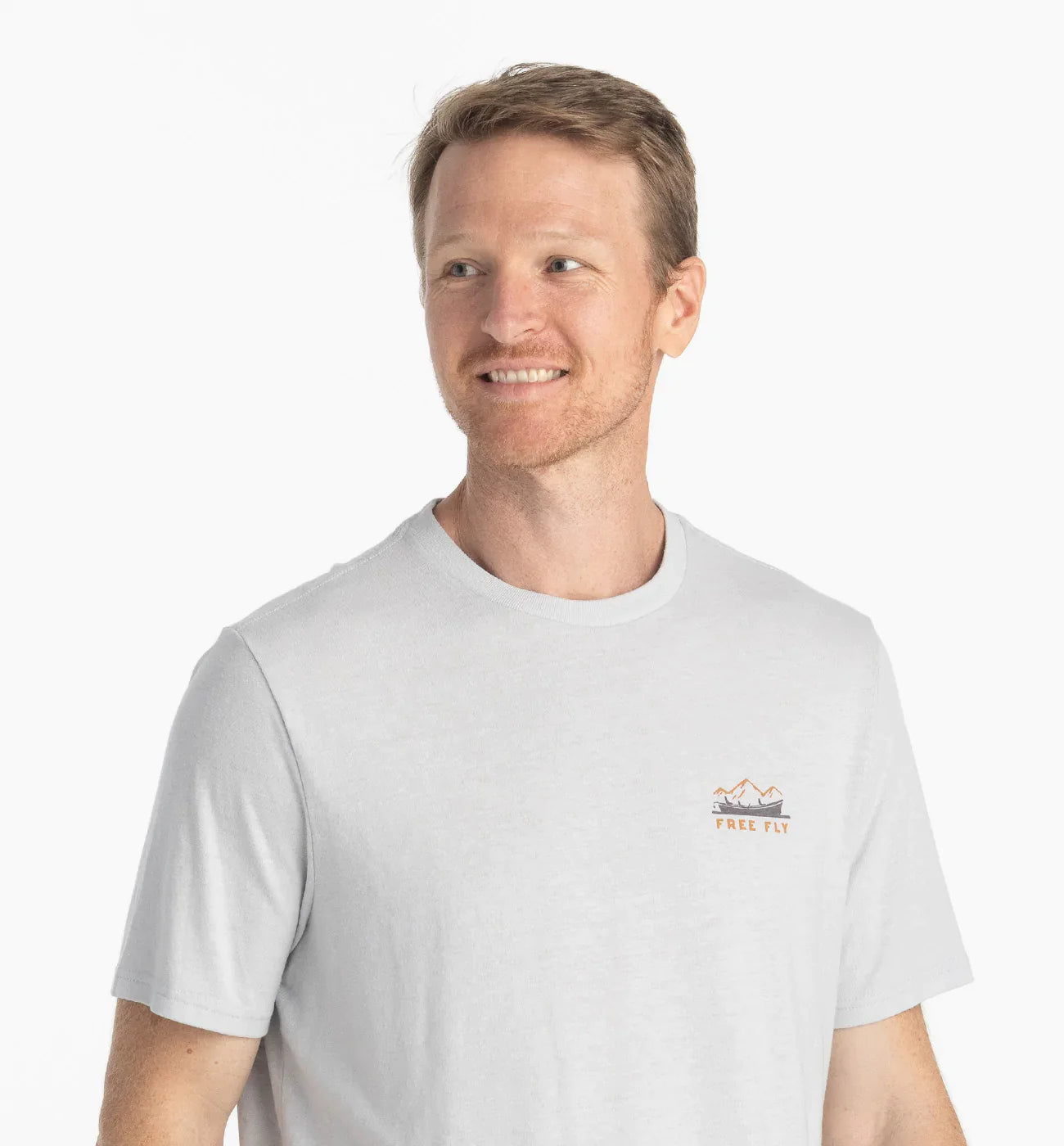 Free Fly Destination Angler Tee - Heather Aspen Grey