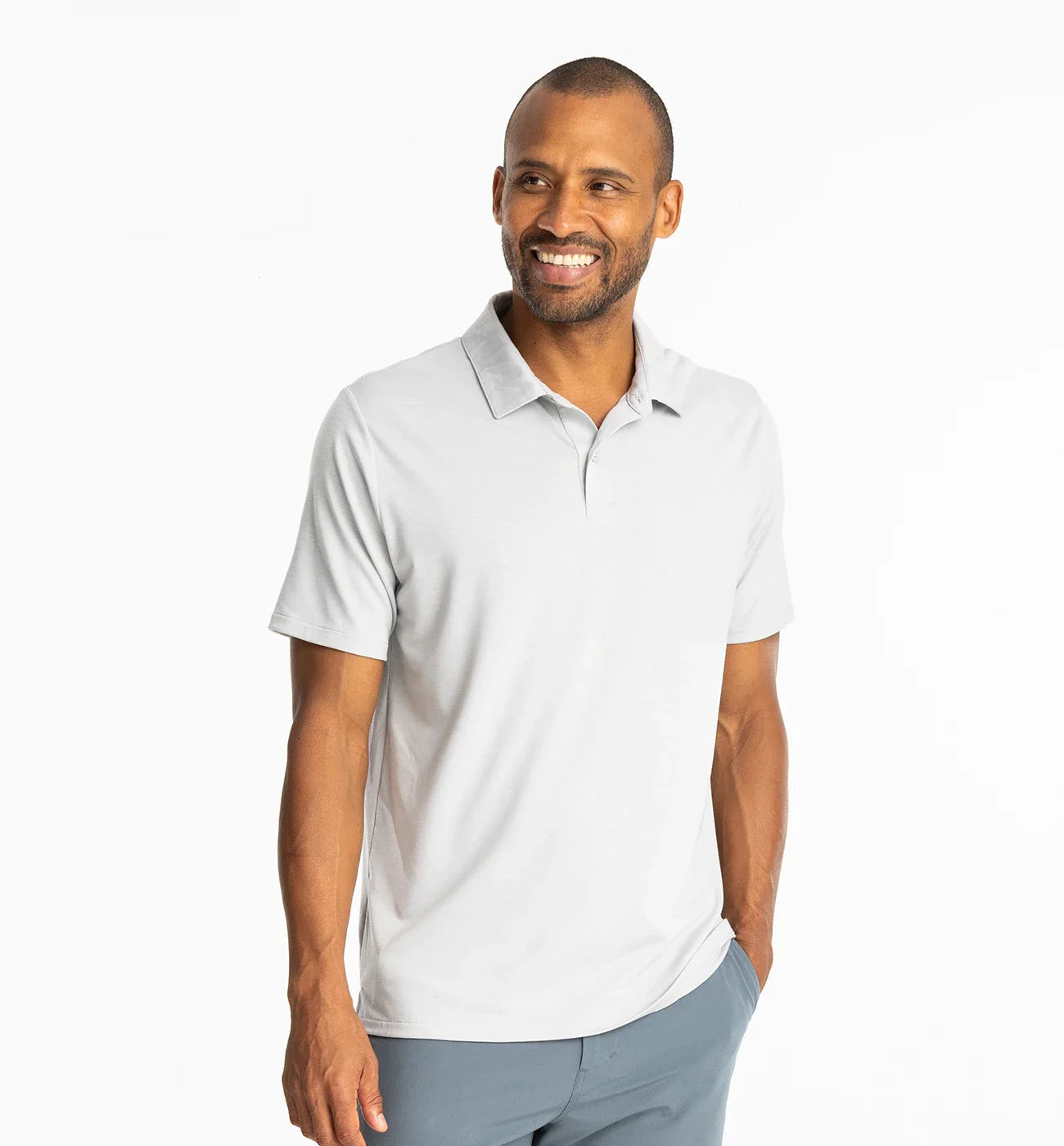 Free Fly Men's Elevate Polo - Aspen Grey