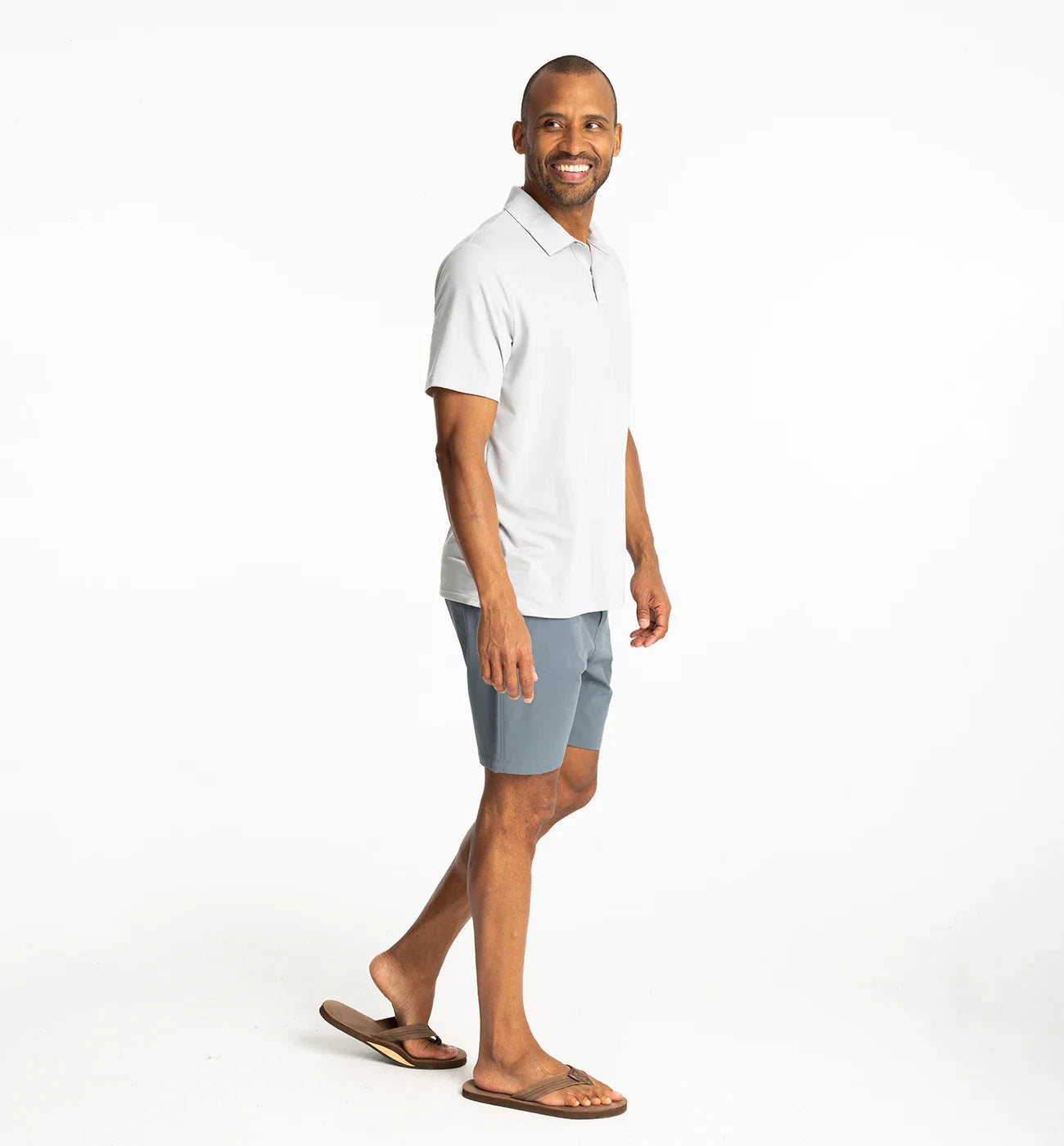 Free Fly Men's Elevate Polo - Aspen Grey