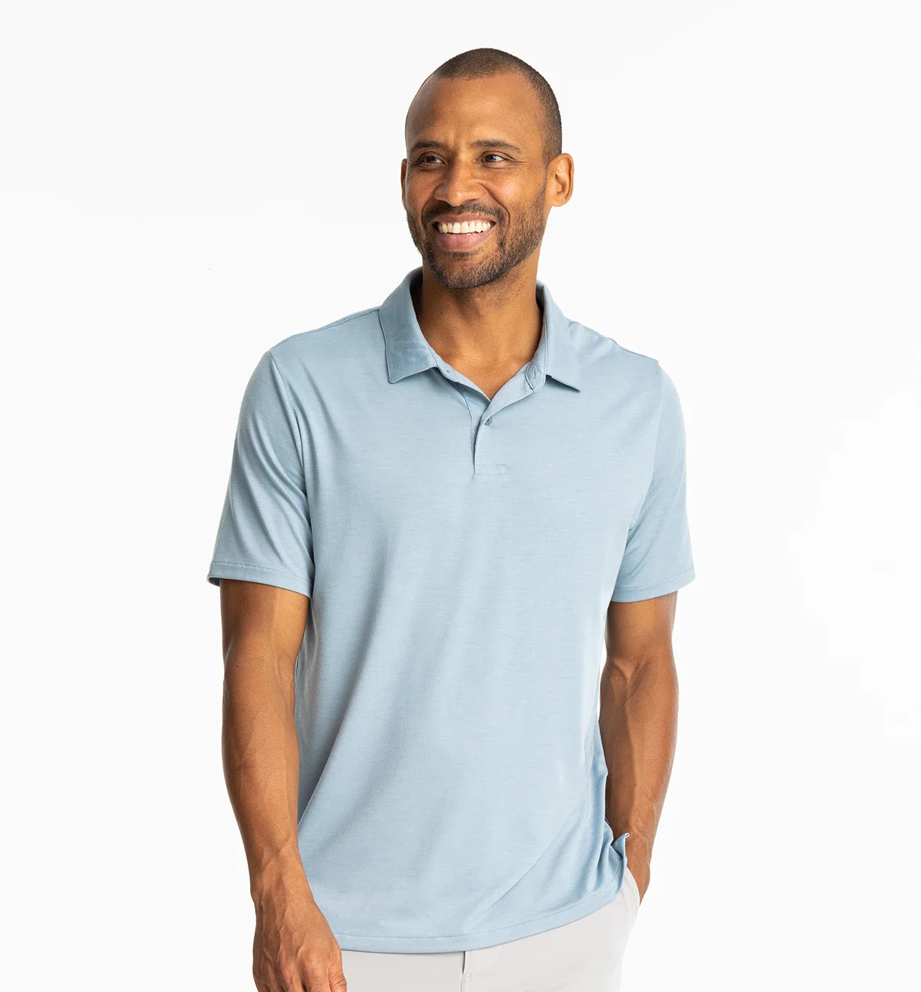 Free Fly Men's Elevate Polo - Blue Fog