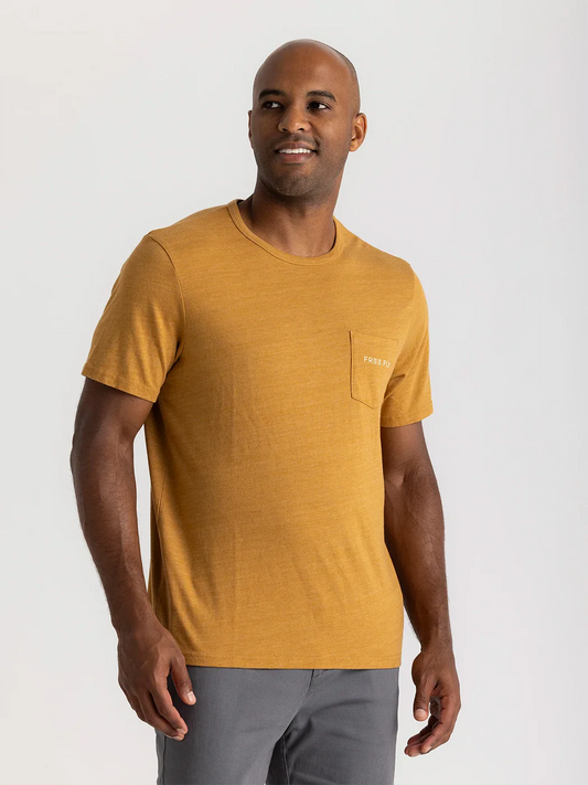Free Fly Salt And Sun Pocket Tee - Heather Ochre