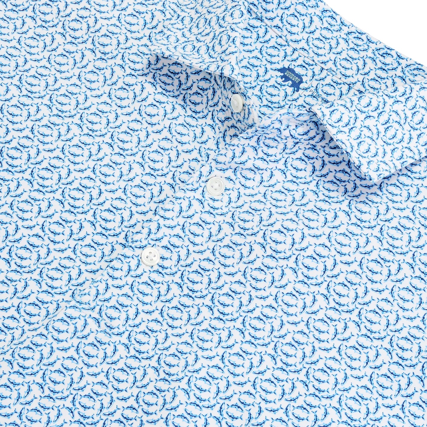 Onward Reserve Fins Printed Icon Polo - White