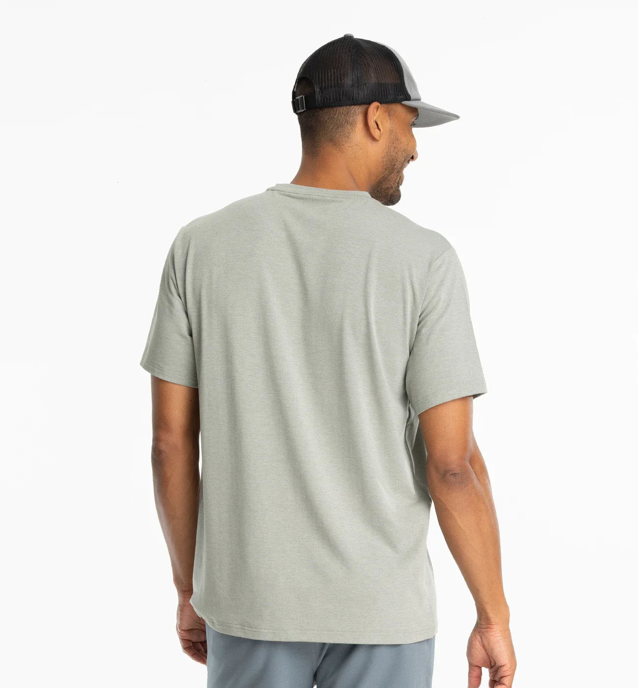 Free Fly Men's Bamboo Flex Pocket Tee - heather Agave Green