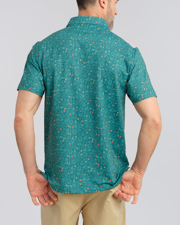 Green Blazer Groove Men's Polo - Green