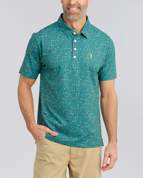 Green Blazer Groove Men's Polo - Green