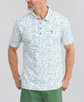 Green Blazer Groove Men's Polo - White