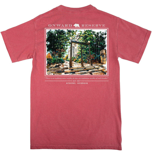 Onward Reserve Arch Short Sleeve Tee - Crimson