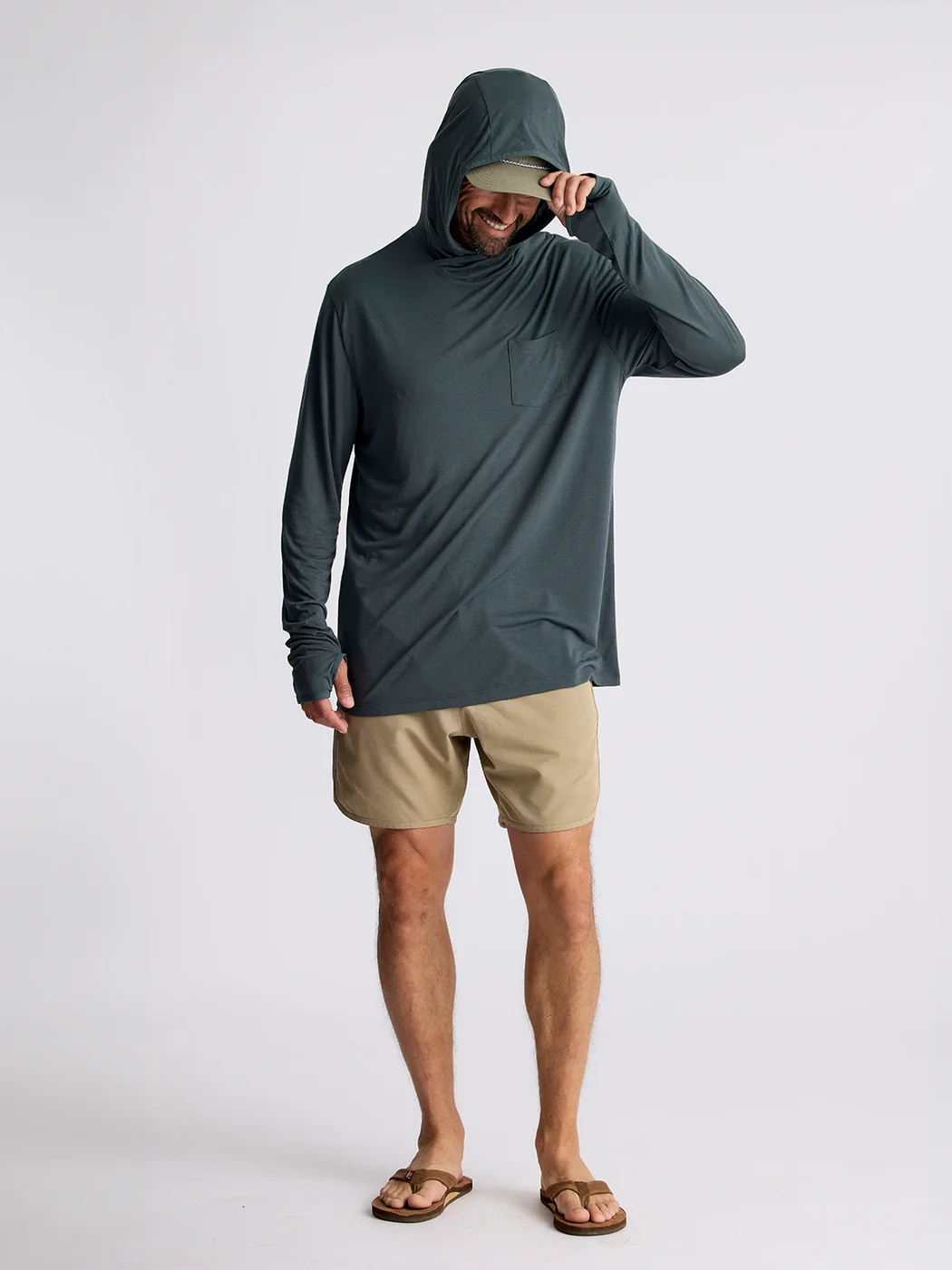 Free Fly Men's Bamboo Lightweight Hoodie - Midnight