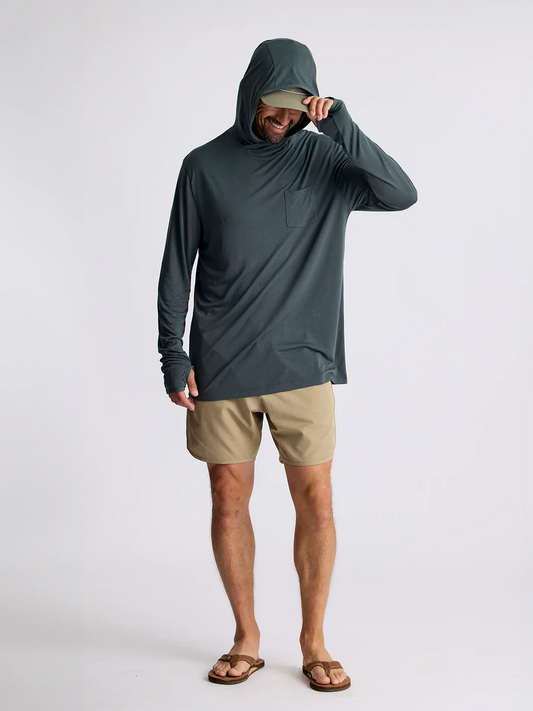 Free Fly Men's Bamboo Lightweight Hoodie - Midnight