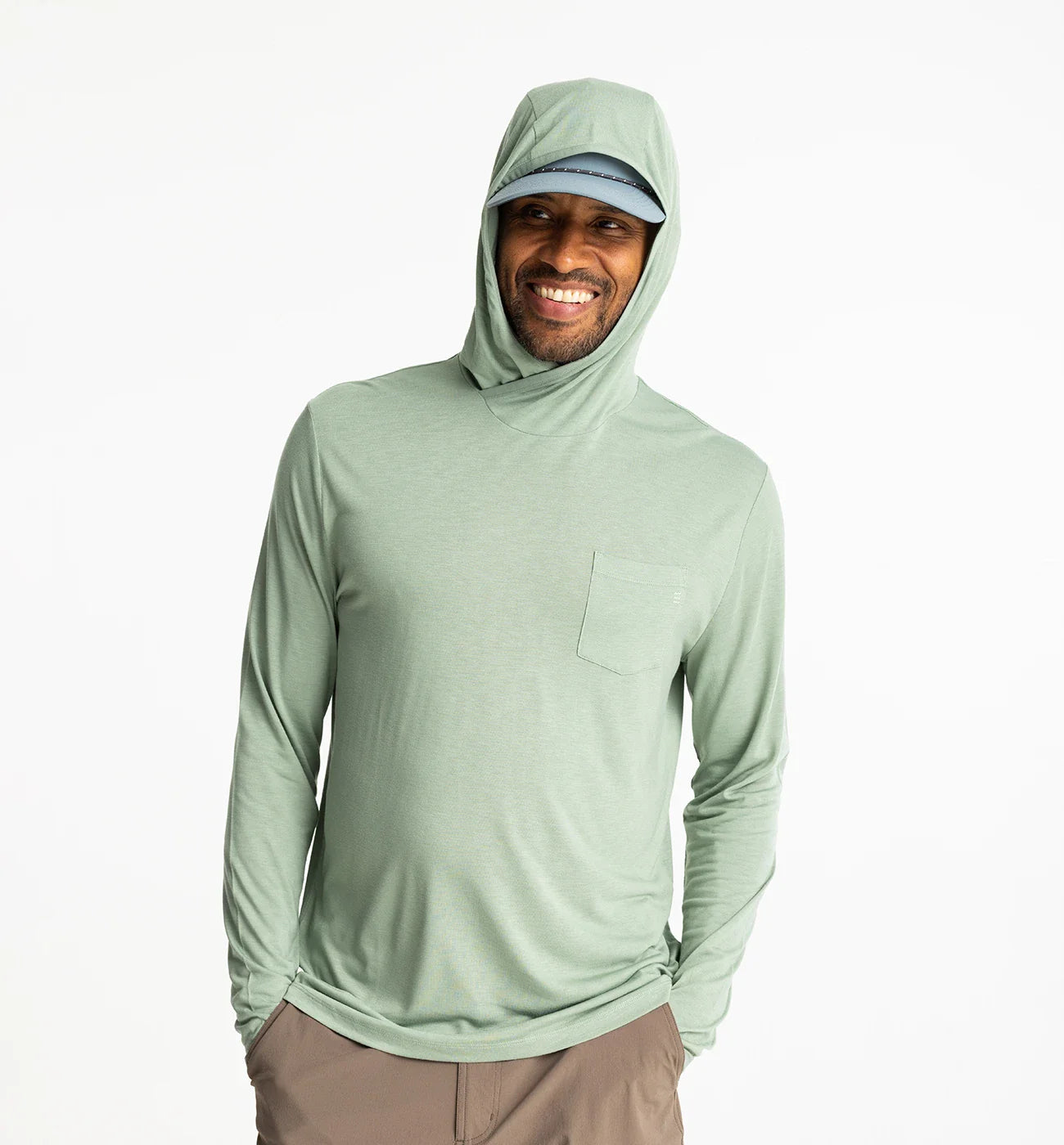 Free Fly Men's Bamboo Lightweight Hoodie - Palm Green