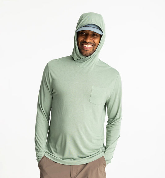 Free Fly Men's Bamboo Lightweight Hoodie - Palm Green