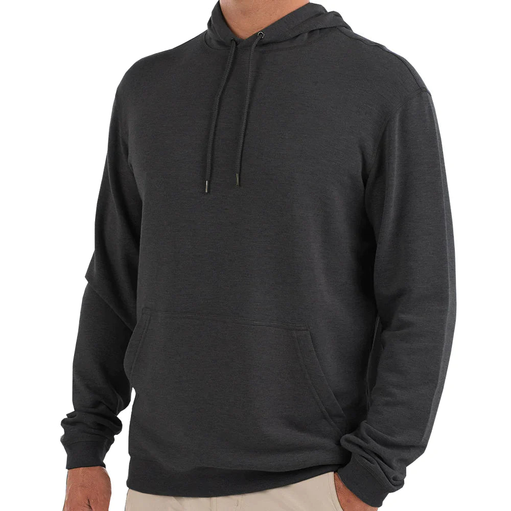Free Fly Men's Bamboo Lightweight Fleece Pullover Hoodie - Heather Black