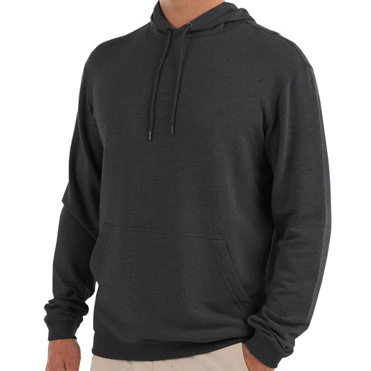 Free Fly Men's Bamboo Lightweight Fleece Pullover Hoodie - Heather Black