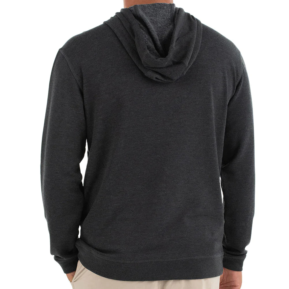 Free Fly Men's Bamboo Lightweight Fleece Pullover Hoodie - Heather Black
