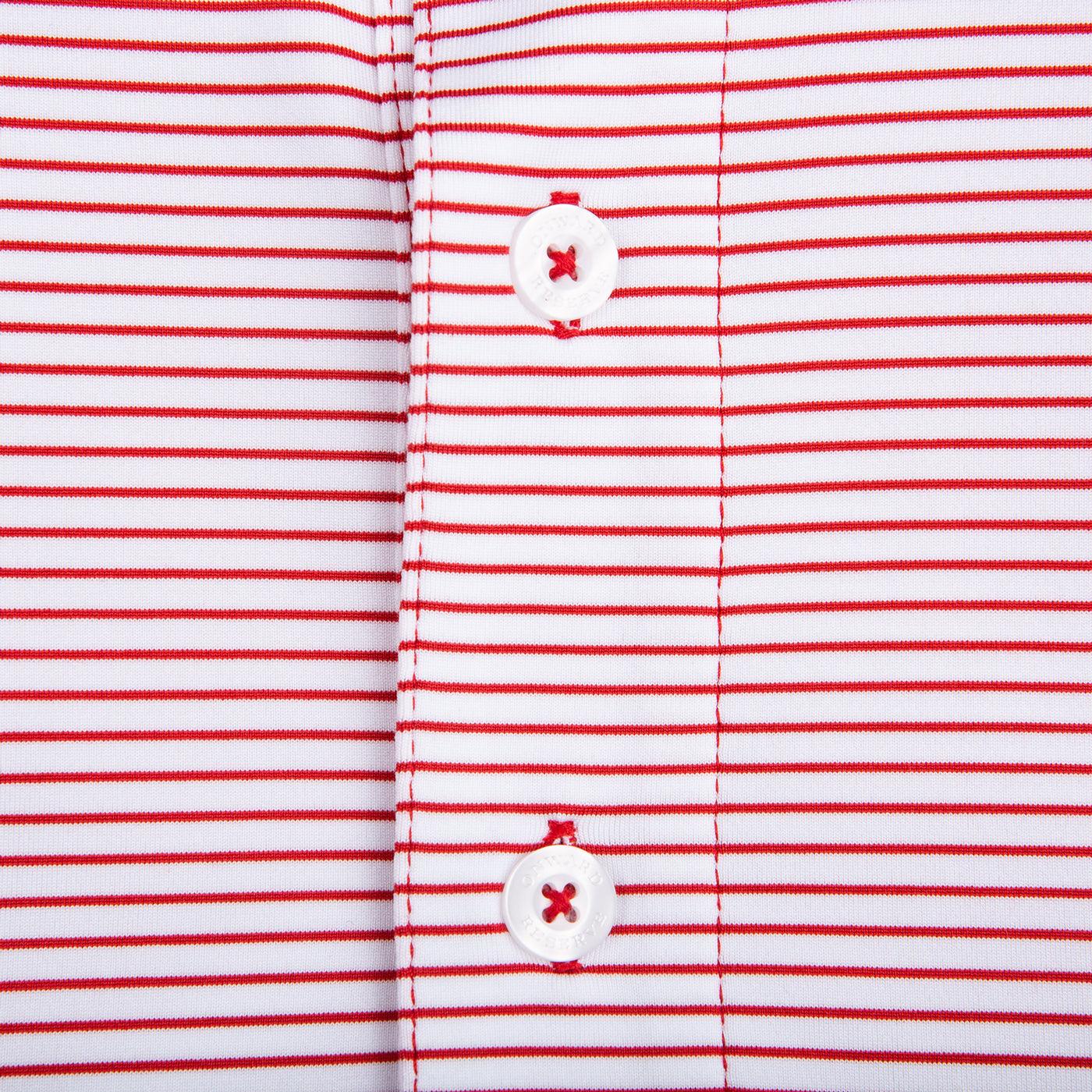 Onward Reserve Birdie Stripe Standing Bulldog Polo - Red