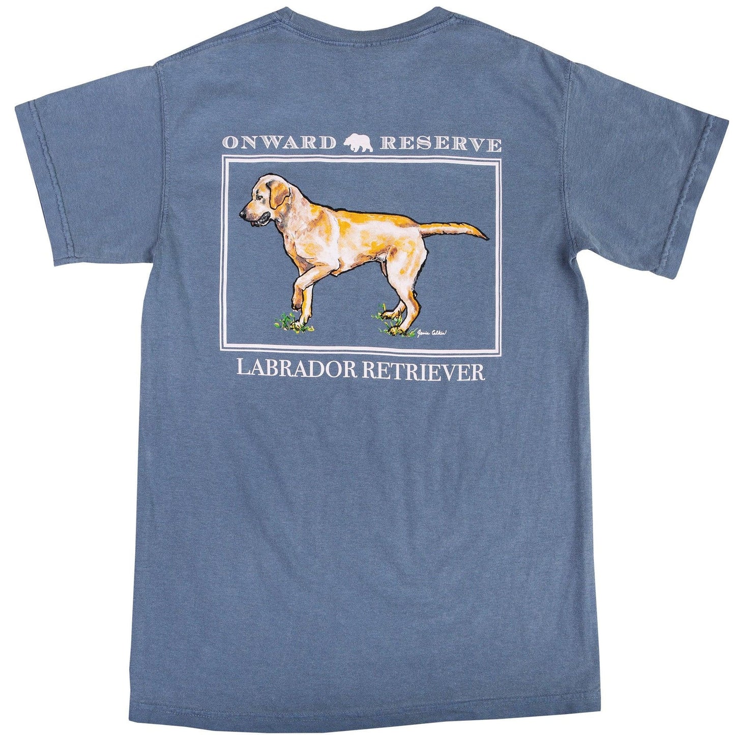 Onward Reserve Yellow Lab Short Sleeve Tee - Washed Blue