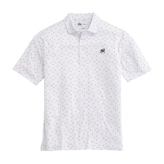 Onward Reserve Standing Bulldog Tour Logo Printed Performance Polo - Red