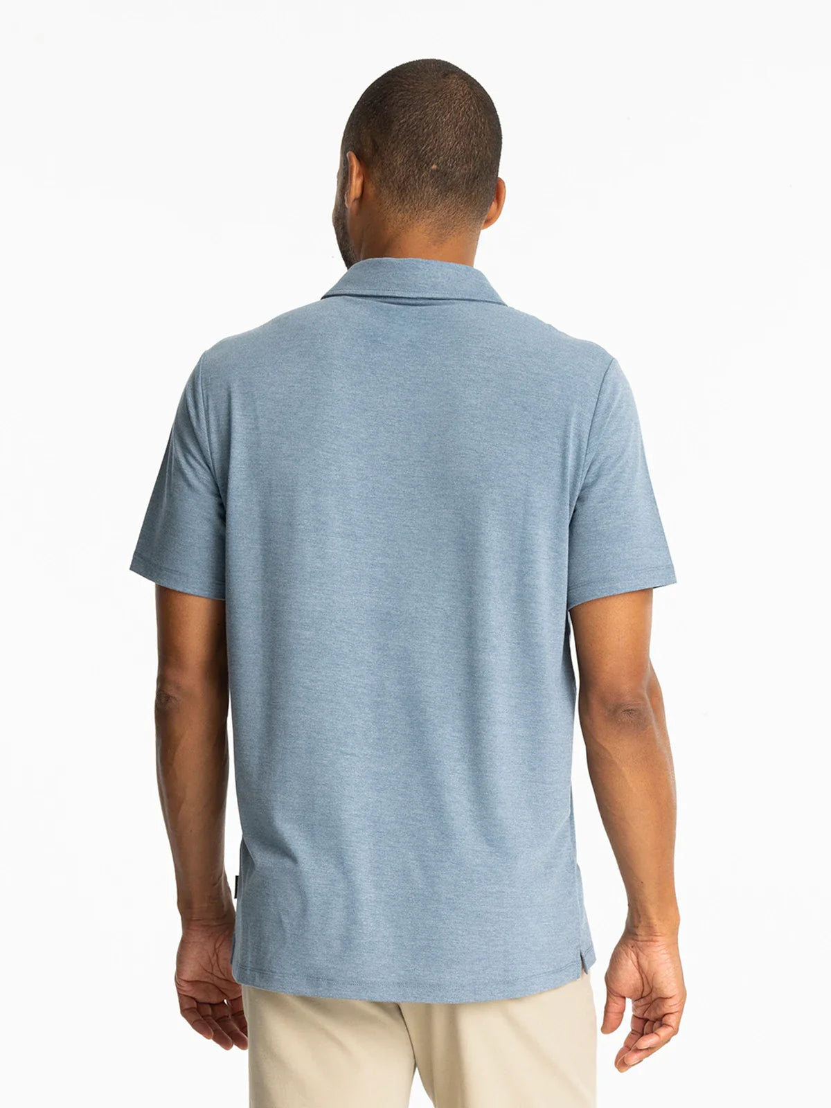 Free Fly Men's Bamboo Flex Polo - Heather Deepwater