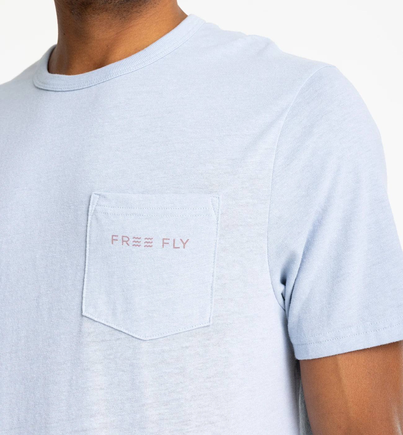 Free Fly Sun And Surf Pocket Tee - Heather Cays Blue