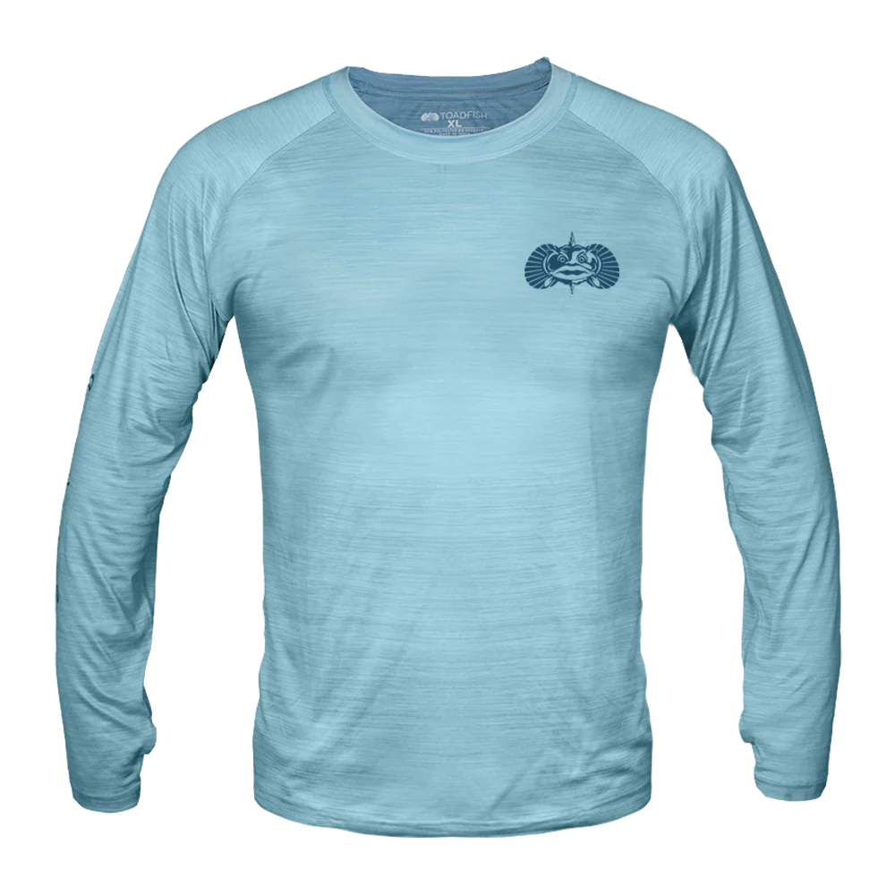 Toadfish Technical Performance Long Sleeve - Heather Blue