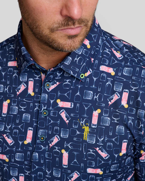 William Murray AZALEA COCKTAIL POLO - Navy