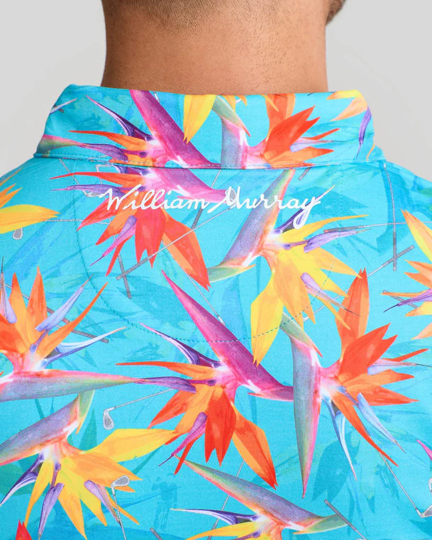 William Murray BIRDS OF A FEATHER POLO - Turquoise