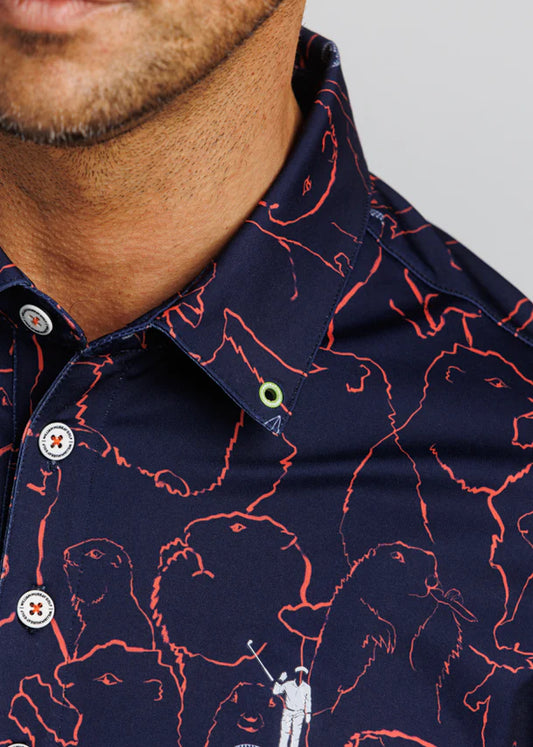 William Murray GOPHER ALL OVER POLO - Navy