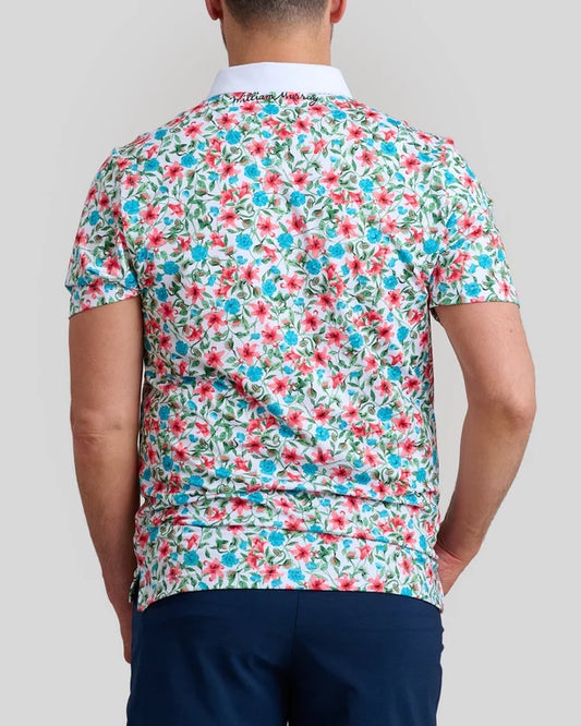 William Murray LITTLE SHOP OF FLORALS POLO - White