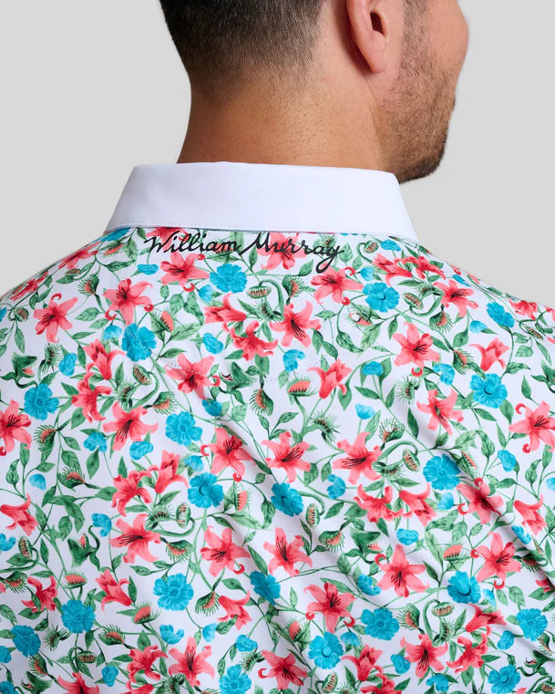 William Murray LITTLE SHOP OF FLORALS POLO - White