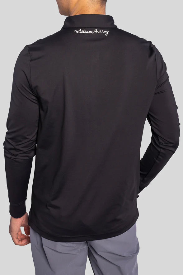 William Murray MURRAY CLASSIC LONG SLEEVE POLO - Black