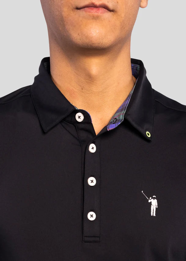 William Murray MURRAY CLASSIC LONG SLEEVE POLO - Black