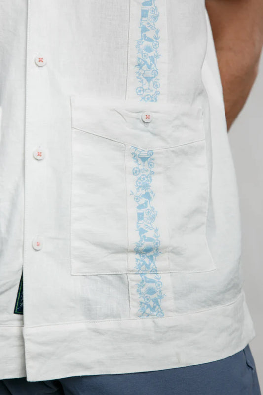 William Murray EL BORRACHO GUAYABERA BUTTON DOWN - White