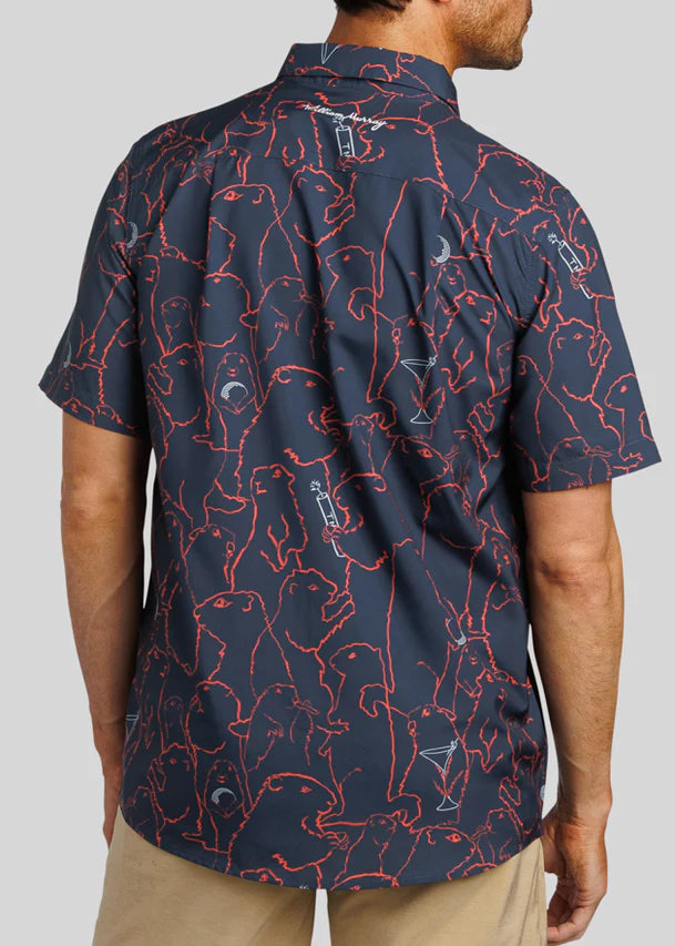 William Murray GOPHER ALL OVER BUTTON DOWN - Navy