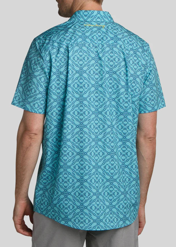 William Murray TIE ONE ON BUTTON DOWN - Turquoise