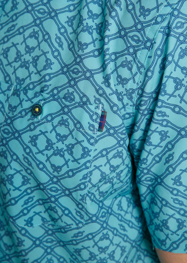 William Murray TIE ONE ON BUTTON DOWN - Turquoise