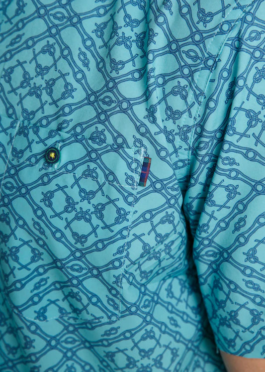 William Murray TIE ONE ON BUTTON DOWN - Turquoise