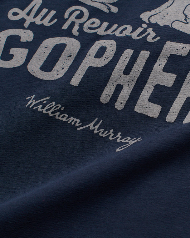 William Murray AU REVOIR GOPHER T-SHIRT - Navy