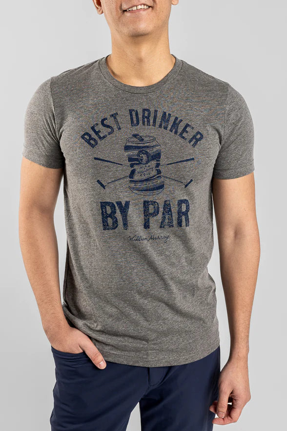 William Murray BEST DRINKER BY PAR T-SHIRT - Deep Heather