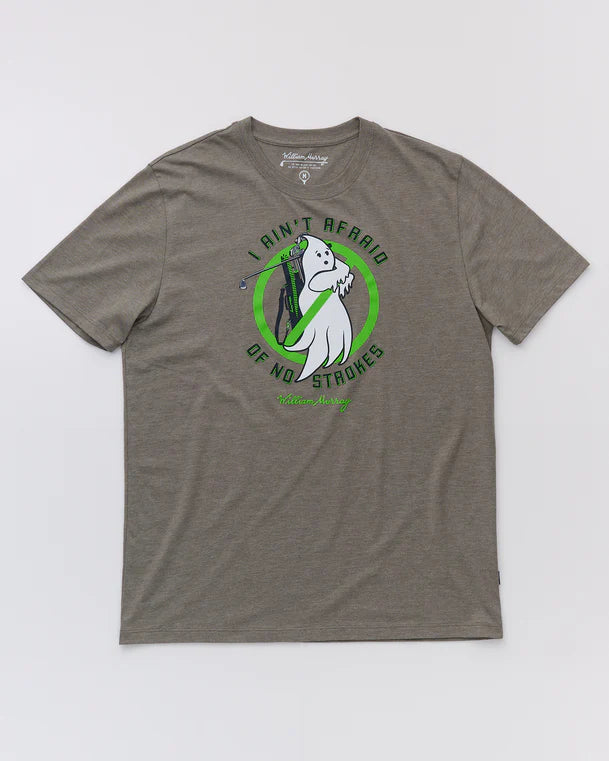 William Murray NO STROKES T-SHIRT - Heathered Grey