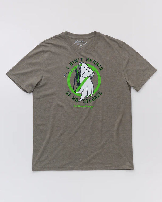 William Murray NO STROKES T-SHIRT - Heathered Grey