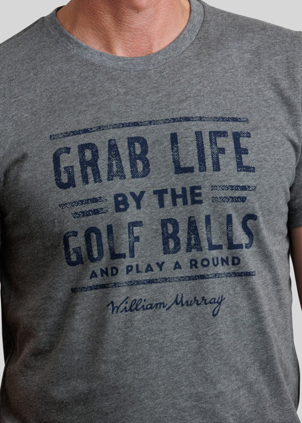 William Murray GRAB LIFE T-SHIRT - DEEP HEATHER