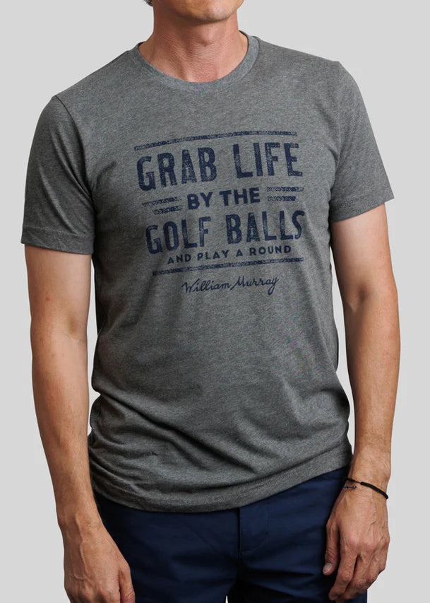 William Murray GRAB LIFE T-SHIRT - DEEP HEATHER