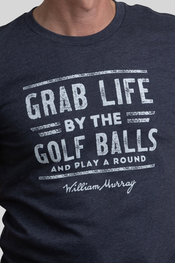 William Murray GRAB LIFE T-SHIRT - Heather Midnight Navy