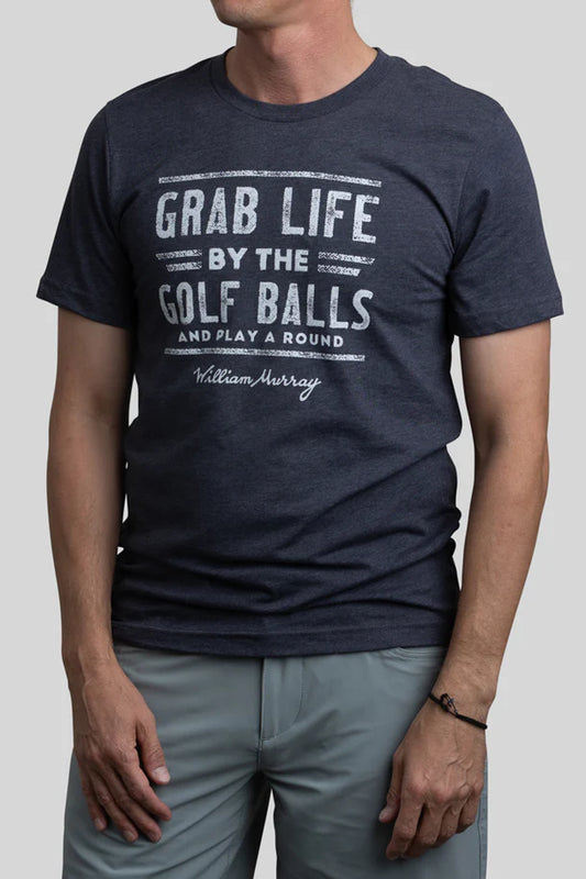 William Murray GRAB LIFE T-SHIRT - Heather Midnight Navy