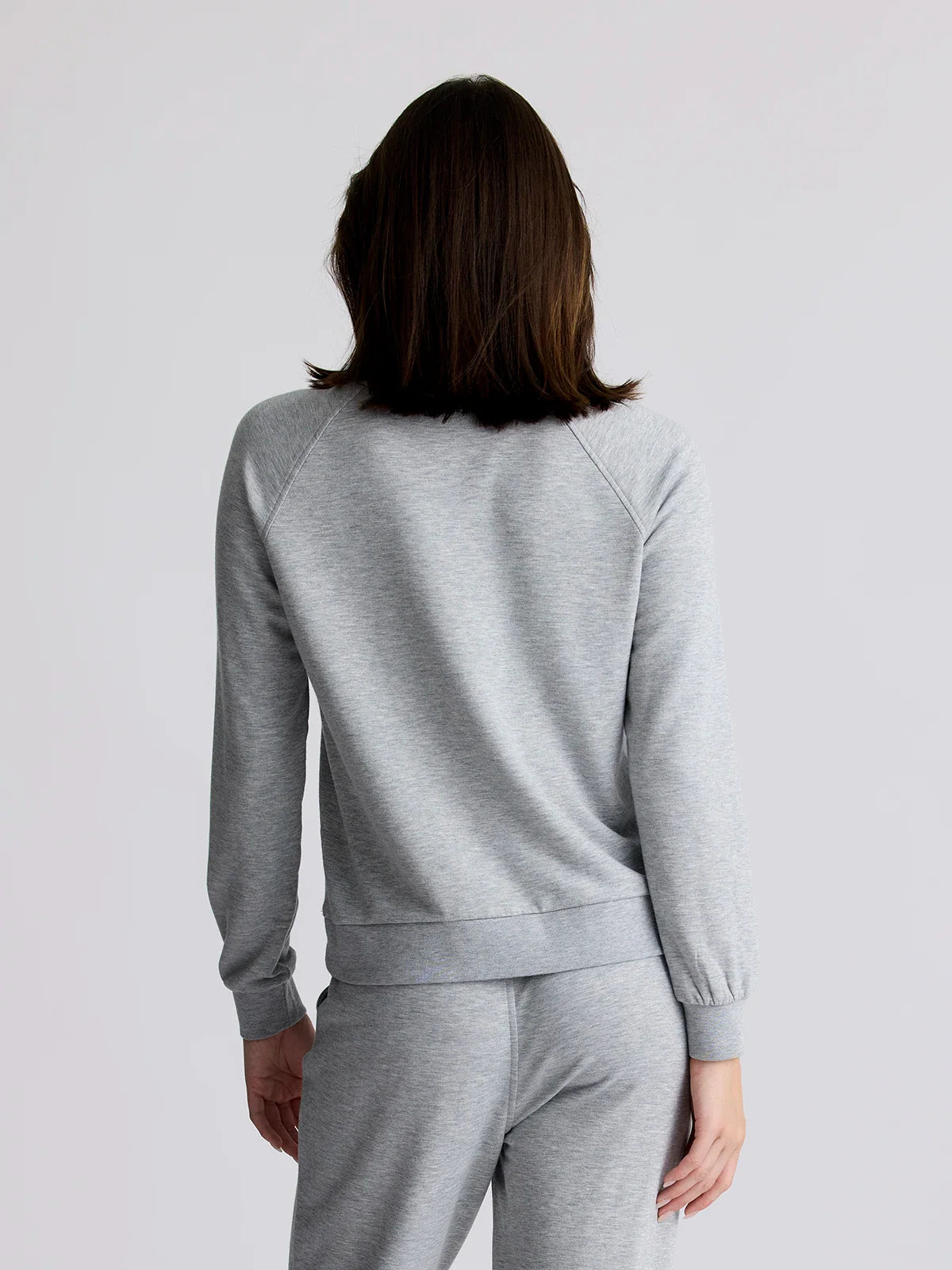 Free Fly Women's Bamboo Lightweight Fleece Crew - Light Heather Grey