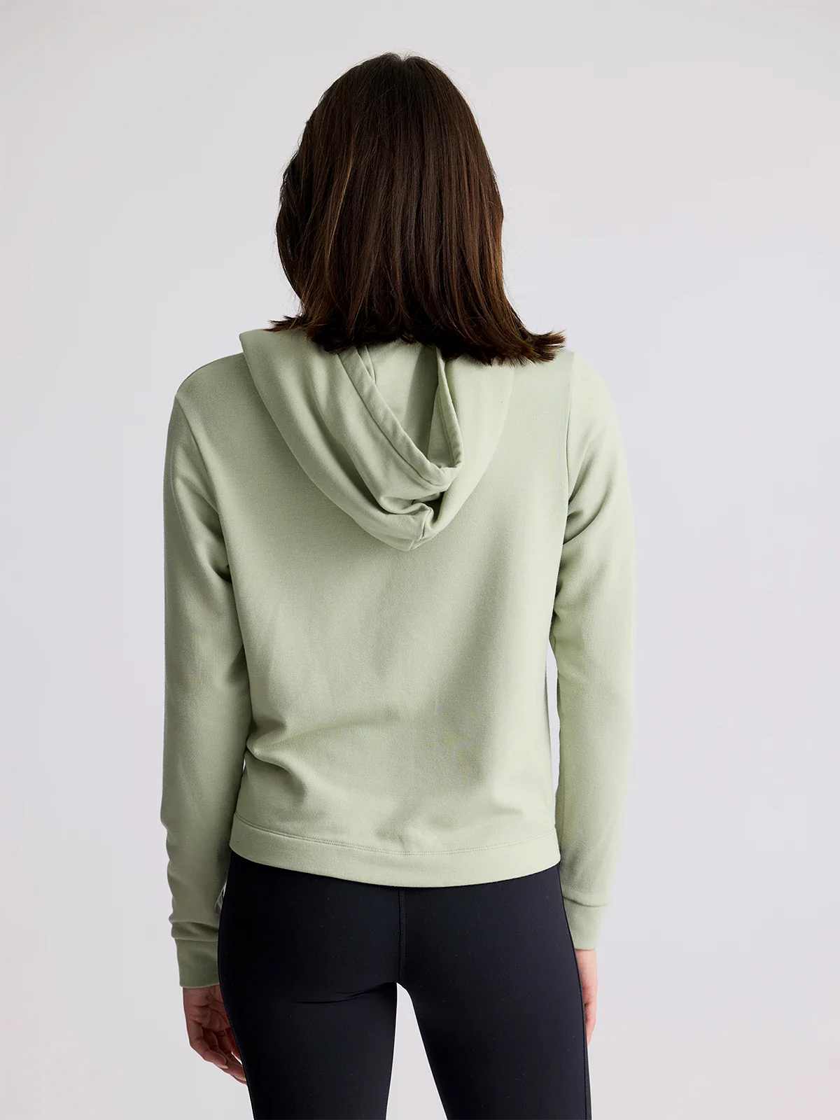 Free Fly Women's Bamboo Lightweight Fleece Cropped Hoodie - Desert Sage