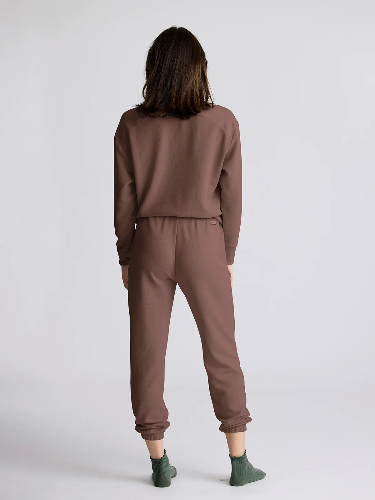 Free Fly Women's Waffle Long Sleeve Henley - Fig
